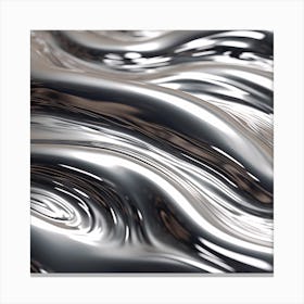 Shiny Silver Surface Canvas Print