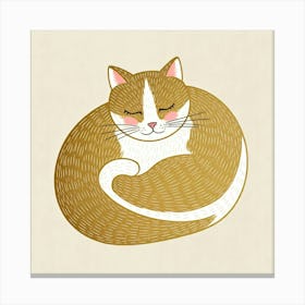 Cat In A Circle Canvas Print