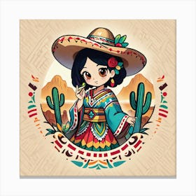 Mexican Girl 46 Canvas Print