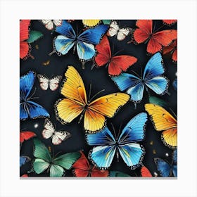 Colorful Butterflies 62 Canvas Print