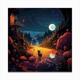 Night In The Woods 1 Canvas Print