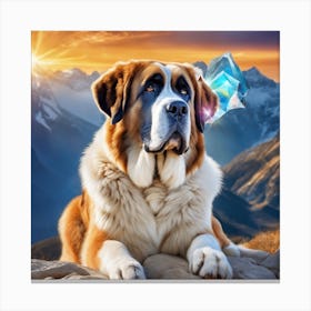 St Bernard Dog 77 Canvas Print