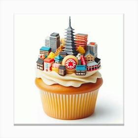 Japanese Cupcake 1 Canvas Print