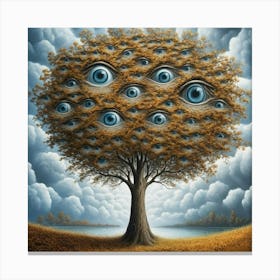 Tree Of Eyes Canvas Print