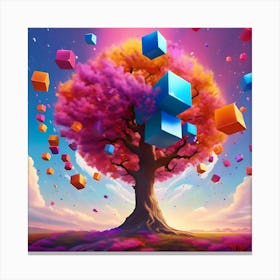 Tree Of Cubes Canvas Print