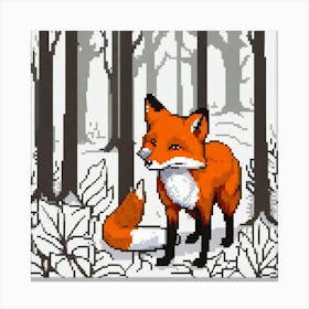 Fox In The Woods 10 Canvas Print