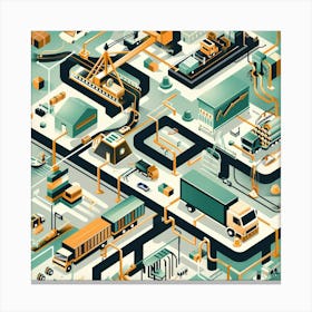 Industrial Design Illustration Canvas Print