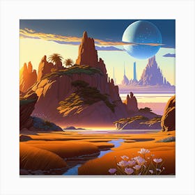 Alien Landscape Canvas Print