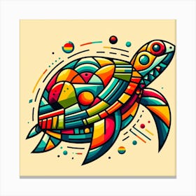 Geometric Art Turtle 3 Canvas Print