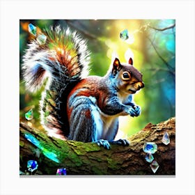 Squirrel In The Forest 162 Canvas Print