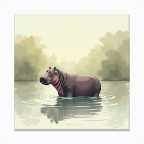 Hippo 2 Canvas Print