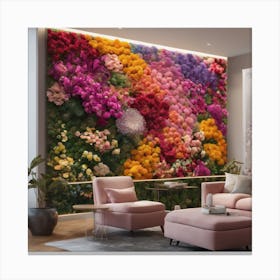 Flower Wall 1 Canvas Print