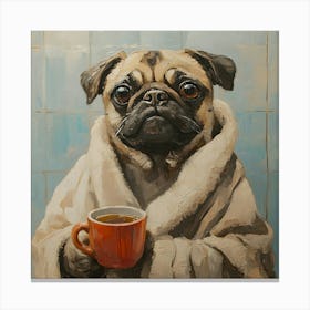 Leisure Pug Morning 3 Canvas Print