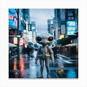 Alien In Tokyo Canvas Print