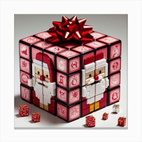 Santa Cube Canvas Print