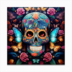 Day Of The Dead Skull 8 Canvas Print