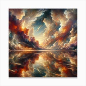 Clouds Reflected In Water Canvas Print