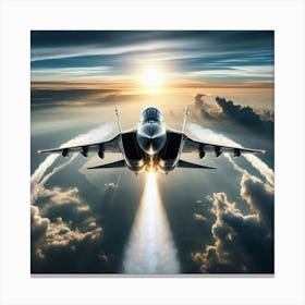 Fighter Jet In The Sky Canvas Print