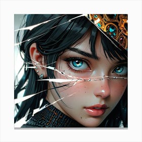 Anime Girl With Blue Eyes 1 Canvas Print