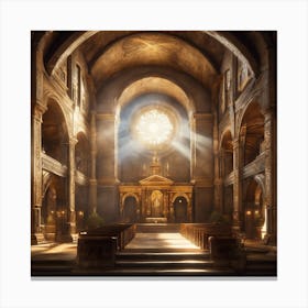 Interior Of A Church Canvas Print