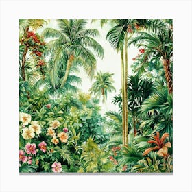 Tropical Jungle Art 5 Canvas Print