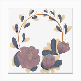 Floral Wreath Flowers Flower Arrangement Bouquet Cutout Nature Graphics Canvas Print