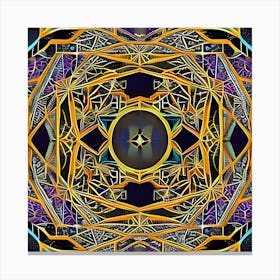 Psychedelic Mandala 17 Canvas Print