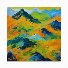 Citrus Mountains In The Sky Canvas Print