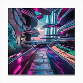 Innovative Mixed Media Style Digital Art Combining 3d, Glitch Art, And Photography 3 Canvas Print