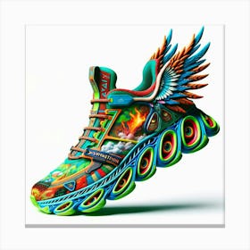 Nike Runner With Wings Canvas Print