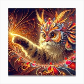 Feline Cat Creative Artwork Illustration 94 Canvas Print