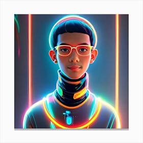 Neon Boy Canvas Print