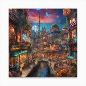 Disney City Canvas Print