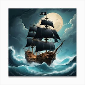 Pirate Ship In The Ocean Toile