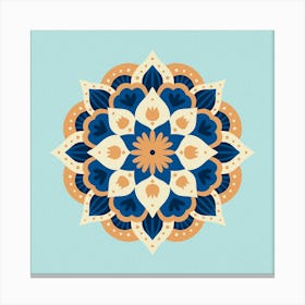 Modern dahlia mandala Canvas Print