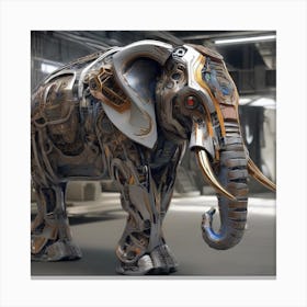 Robot Elephant Canvas Print