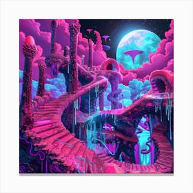 Psychedelic Landscape 6 Canvas Print