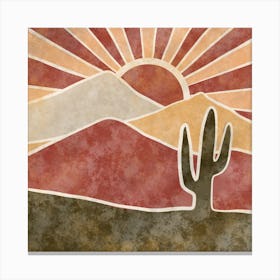 Cactus In The Desert 5 Canvas Print