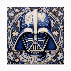 Darth Vader Delft Tile Illustration 3 Canvas Print