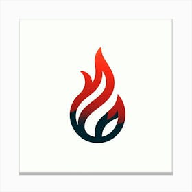 Fire Logo Design Canvas Print