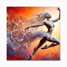 Futuristic Dancer Canvas Print