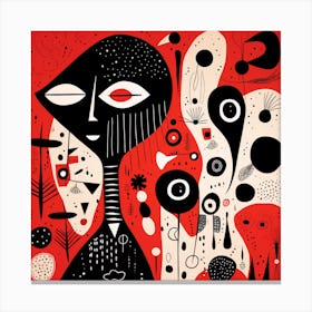 Man In Black And Red Canvas Print