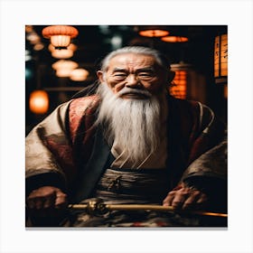 Asian Old Man Canvas Print