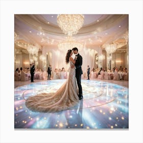 An Ultra Realistic 3d Rendering Of An Opulent Wedding Celebration Lavish Victorian Golden Decorated 2 1 Canvas Print