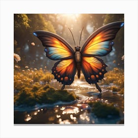 Butterfly In The Forest Canvas Print