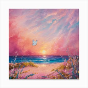 Sunset At The Beach 3 Canvas Print