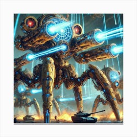 A Striking Depiction Of Dimensional Walkers Equipp Canvas Print