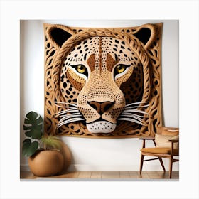 Leopard Head Bohemian Wall Art 1 Canvas Print