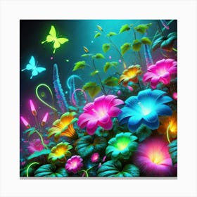 Flowers In The Dark Canvas Print