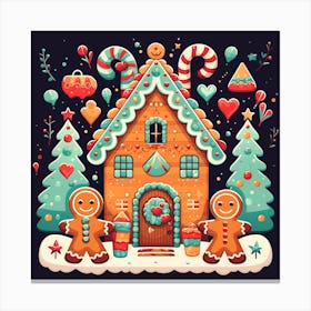Christmas Gingerbread House Canvas Print